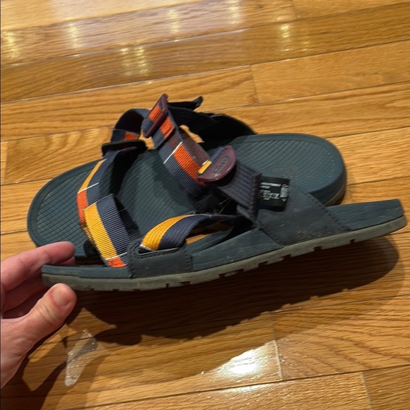 Chaco Women's Sandals - Black with Red and Orange Straps - Picture 4 of 7